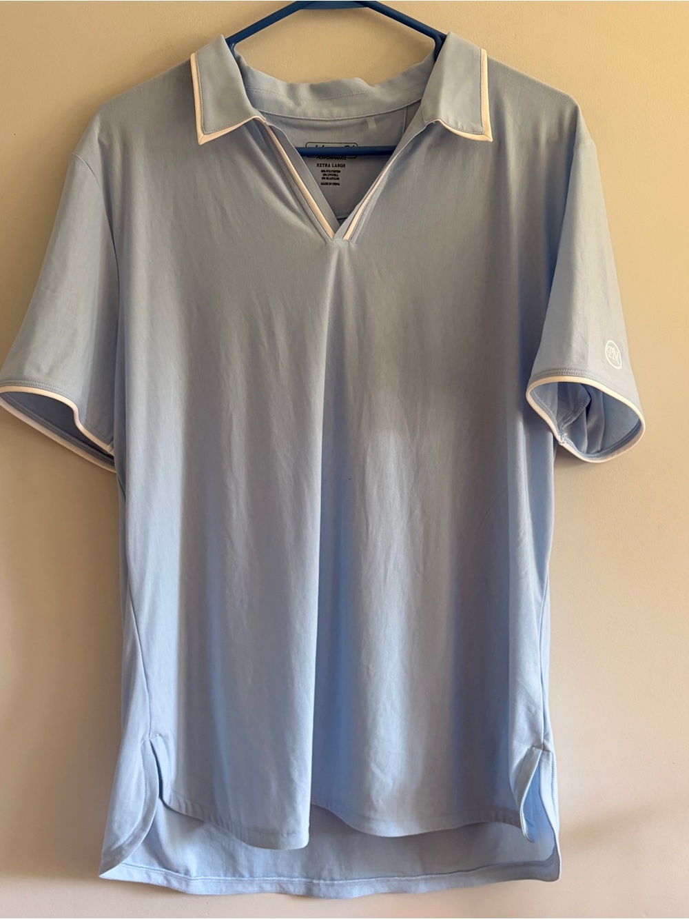 Johnnie-O Performance Light Blue Short-Sleeve Polo Shirt Womens Xl